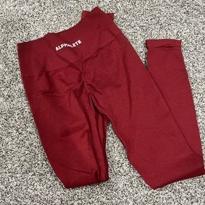 Red alphalete amplify leggings. Barely worn. Mint condition